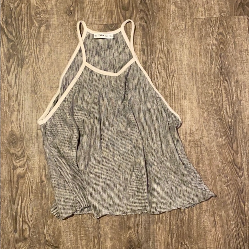 Zara knit striped halter tank top